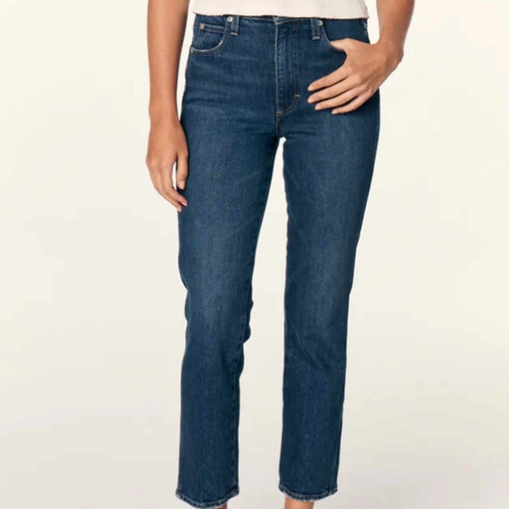 AMO Chloe Crop Jeans True Blue